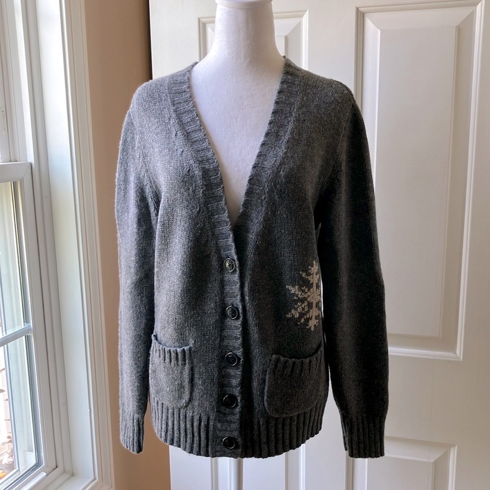 GC fontana Merino Wool/Cashmere Cardigan Gray Size EU 38/EU 6-8